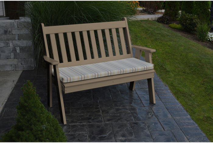 Outdoor Bench - A&L Furniture Company Recycled Plastic 4' Traditional English Garden Bench