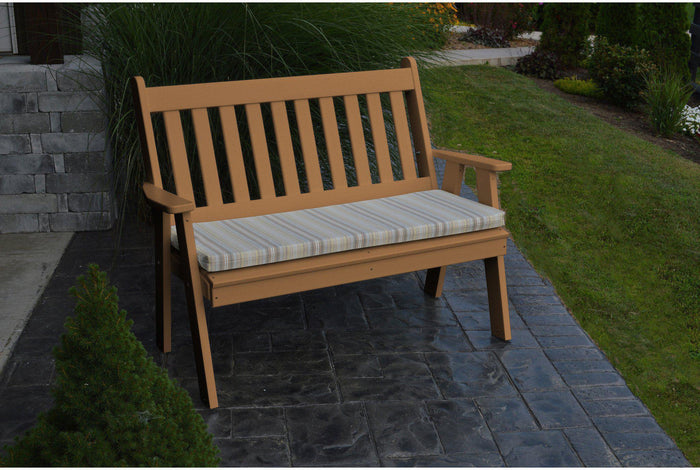 Outdoor Bench - A&L Furniture Company Recycled Plastic 4' Traditional English Garden Bench