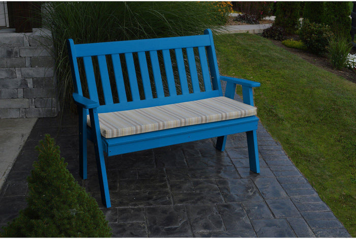 Outdoor Bench - A&L Furniture Company Recycled Plastic 4' Traditional English Garden Bench