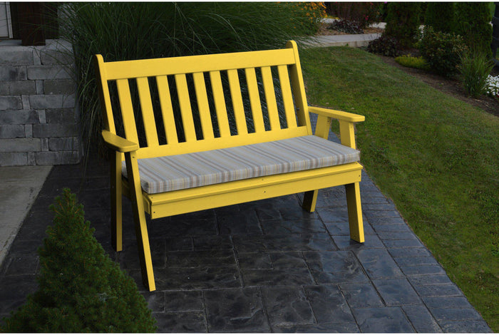 Outdoor Bench - A&L Furniture Company Recycled Plastic 4' Traditional English Garden Bench