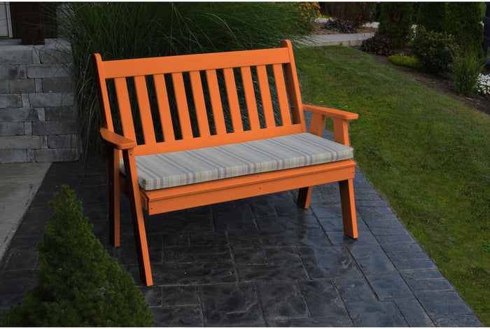 Outdoor Bench - A&L Furniture Company Recycled Plastic 4' Traditional English Garden Bench