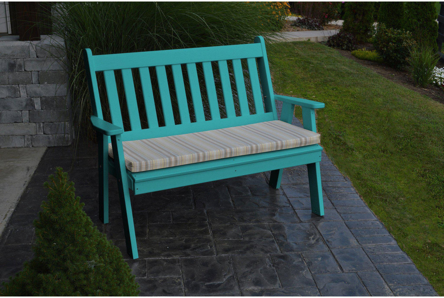 Outdoor Bench - A&L Furniture Company Recycled Plastic 5' Traditional English Garden Bench