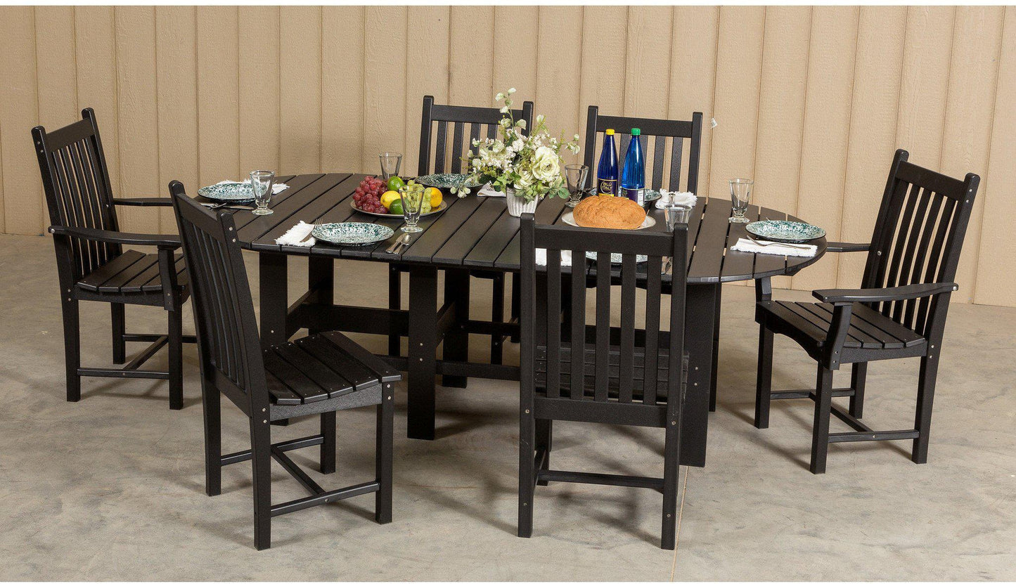 Outdoor Dining Set - Wildridge Recycled Plastic Classic 44x84 Table W/ 6 Side Chairs