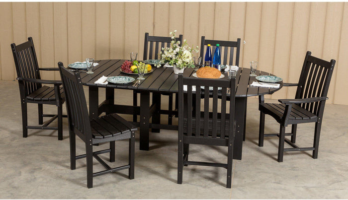 Outdoor Dining Set - Wildridge Recycled Plastic Classic 44x84 Table W/ 6 Side Chairs