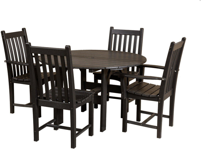 Outdoor Dining Set - Wildridge Recycled Plastic Classic 46" Round Dining Table With 4 Dining Chairs