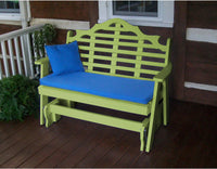 Outdoor Glider - A&L Furniture Company Marlboro Recycled Plastic 5ft Glider Chair