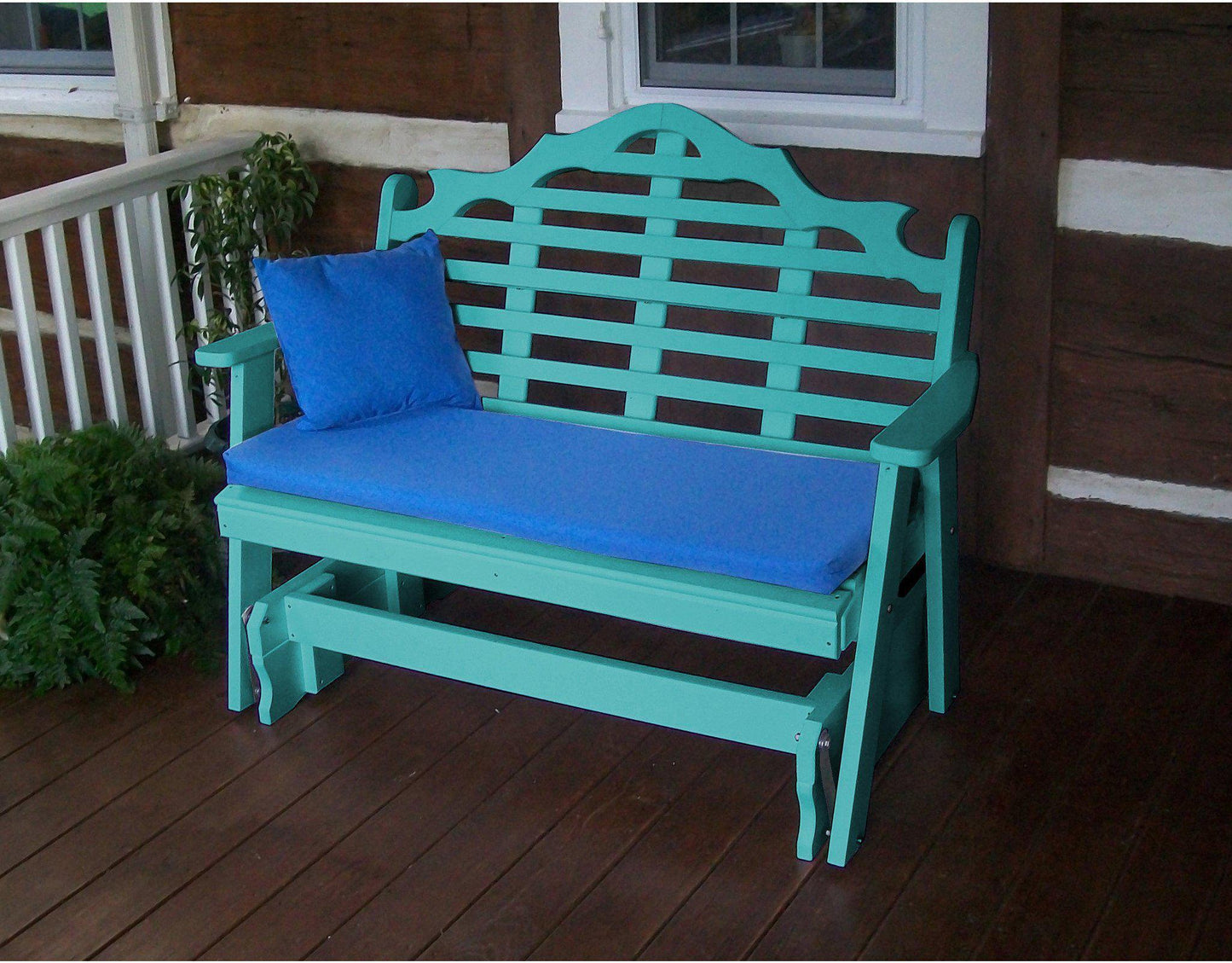 Outdoor Glider - A&L Furniture Company Marlboro Recycled Plastic 5ft Glider Chair