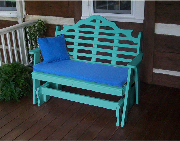 Outdoor Glider - A&L Furniture Company Marlboro Recycled Plastic 5ft Glider Chair