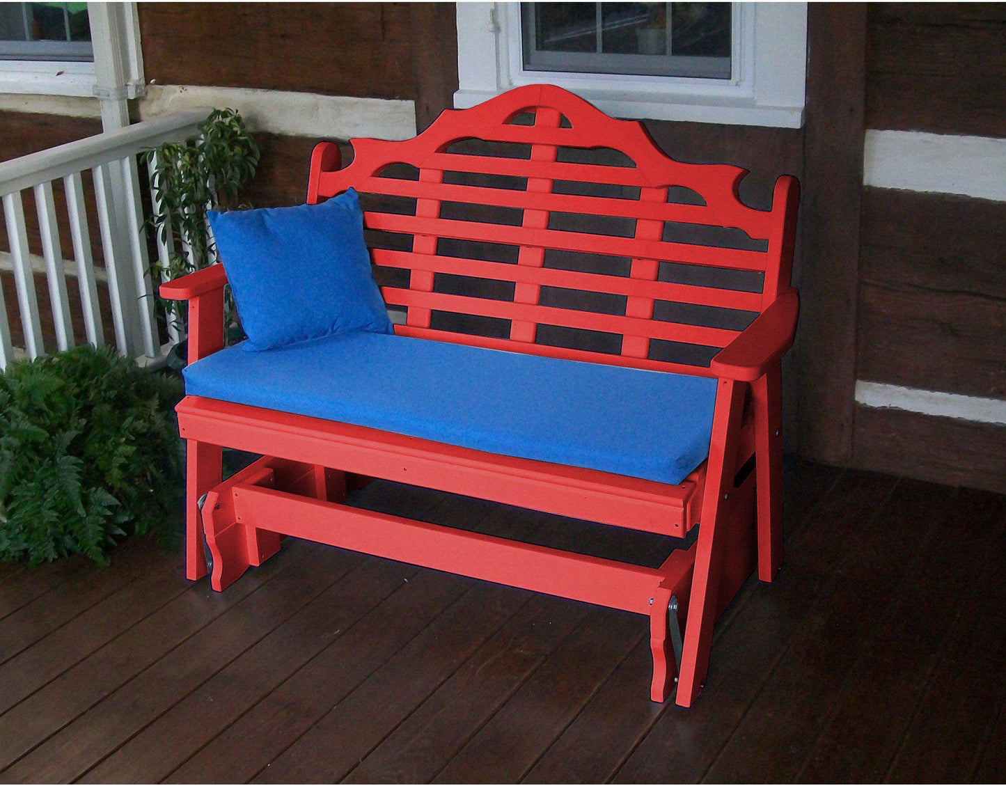Outdoor Glider - A&L Furniture Company Marlboro Recycled Plastic 5ft Glider Chair