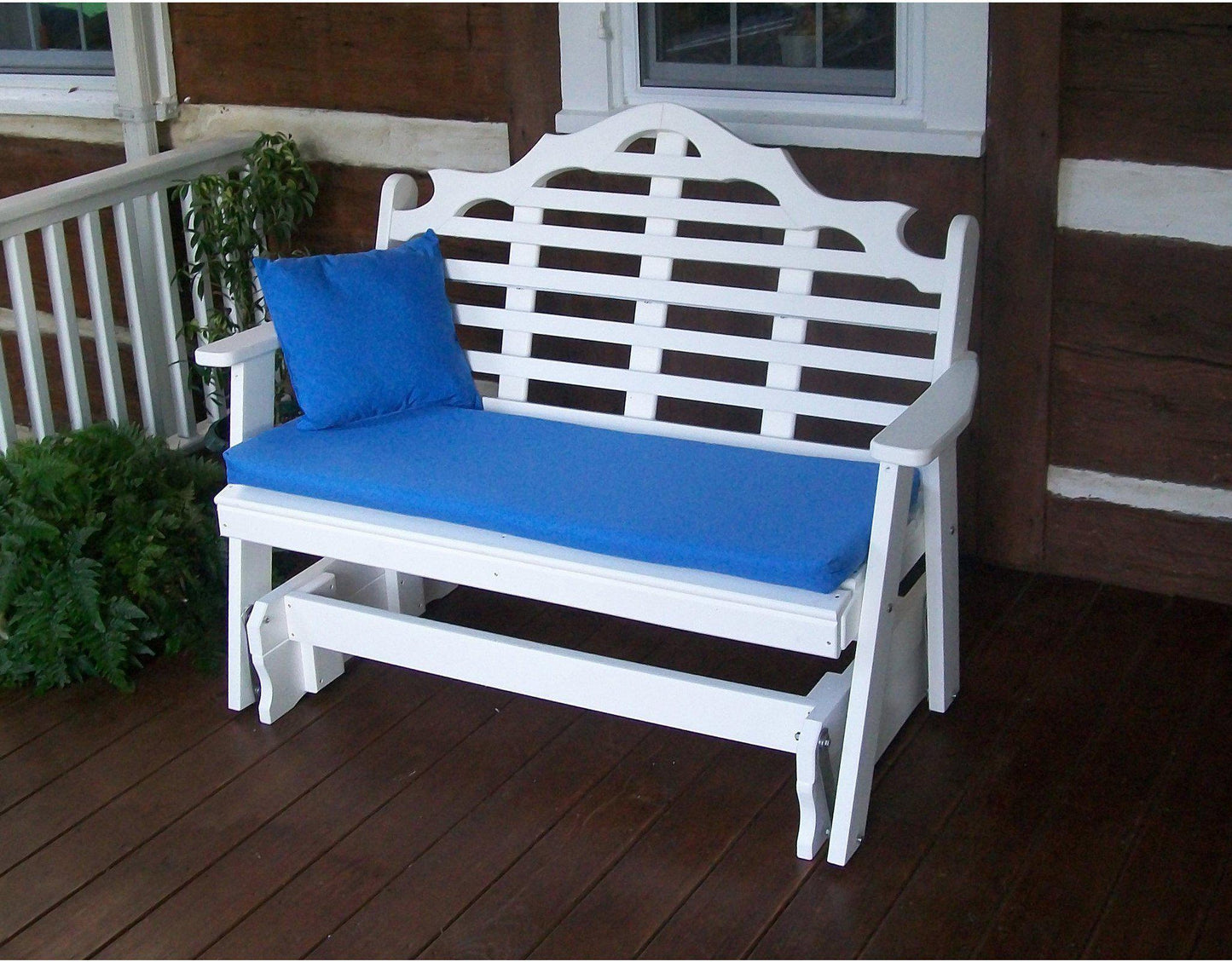 Outdoor Glider - A&L Furniture Company Marlboro Recycled Plastic 5ft Glider Chair