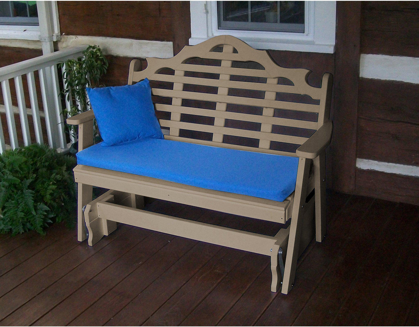 Outdoor Glider - A&L Furniture Company Marlboro Recycled Plastic 5ft Glider Chair
