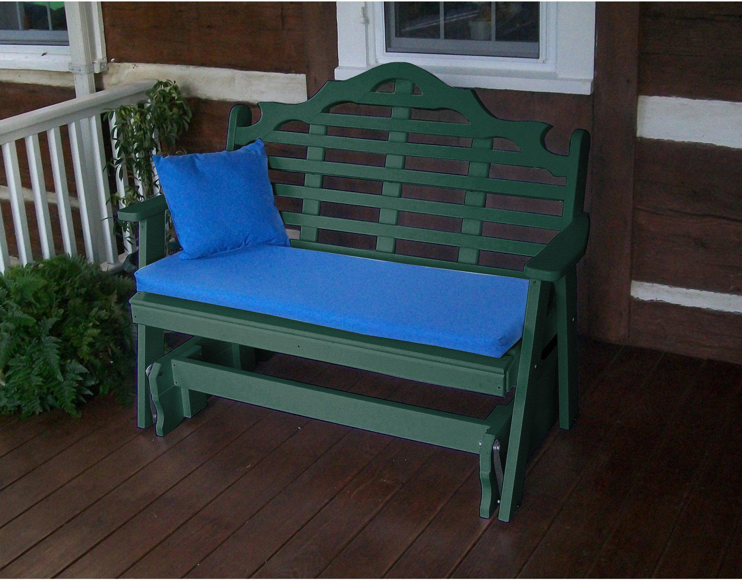 Outdoor Glider - A&L Furniture Company Marlboro Recycled Plastic 5ft Glider Chair