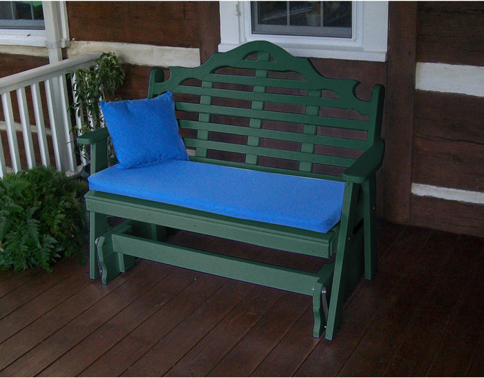 Outdoor Glider - A&L Furniture Company Marlboro Recycled Plastic 5ft Glider Chair