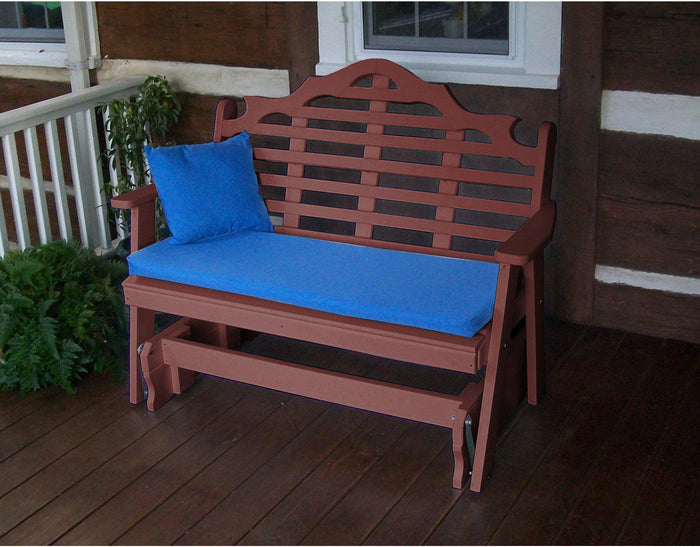 Outdoor Glider - A&L Furniture Company Marlboro Recycled Plastic 5ft Glider Chair