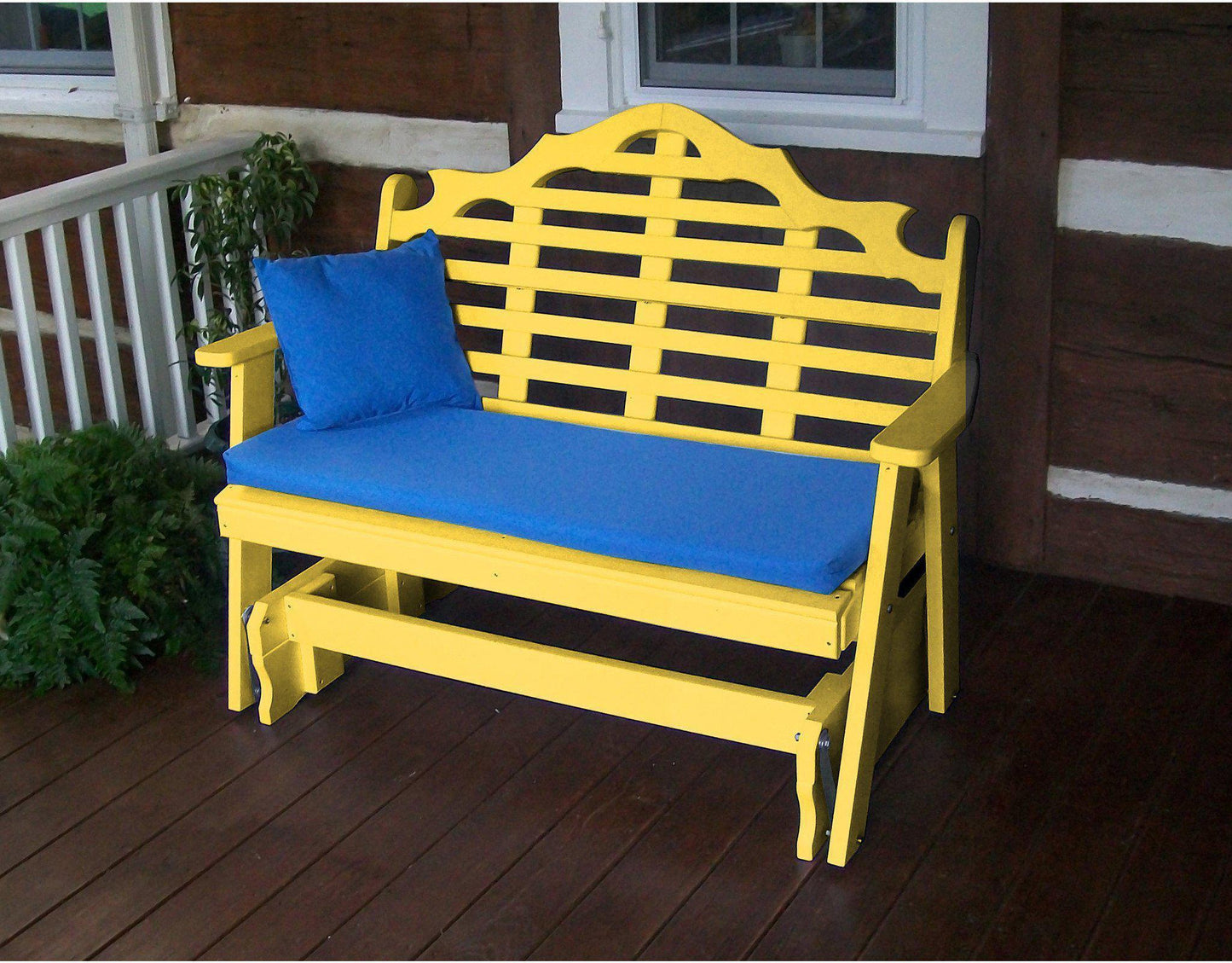 Outdoor Glider - A&L Furniture Company Marlboro Recycled Plastic 5ft Glider Chair