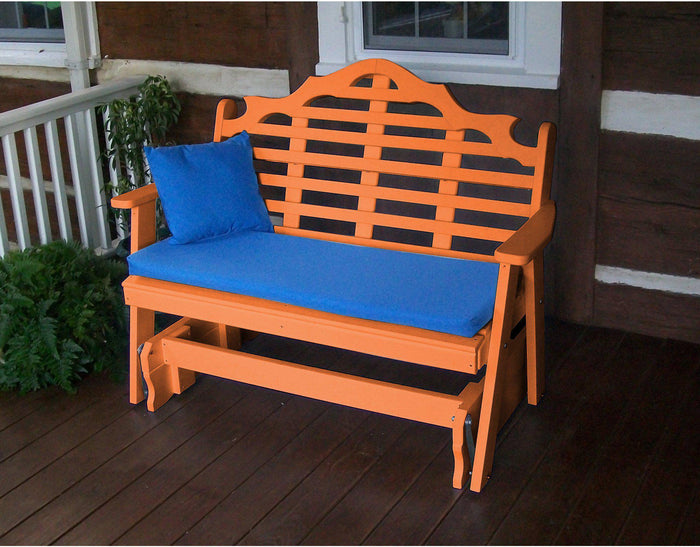 Outdoor Glider - A&L Furniture Company Marlboro Recycled Plastic 5ft Glider Chair