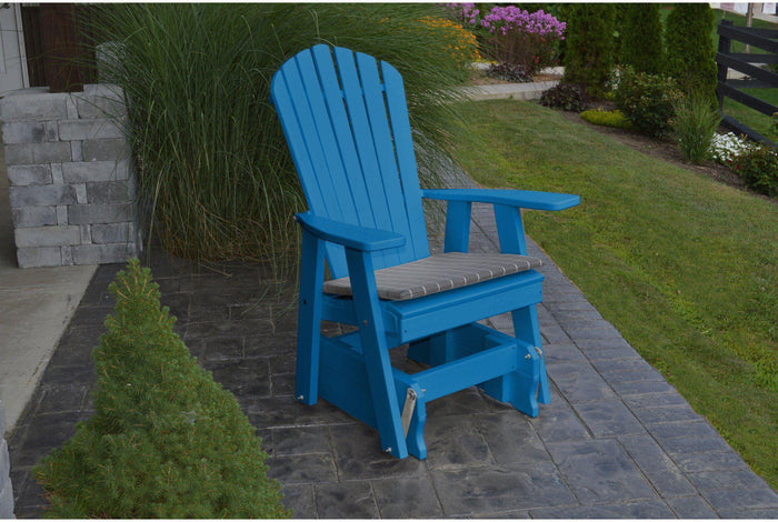 Outdoor Glider - A&L Furniture Company Recycled Plastic Adirondack Gliding Chair