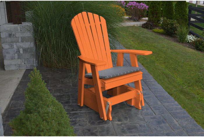 Outdoor Glider - A&L Furniture Company Recycled Plastic Adirondack Gliding Chair