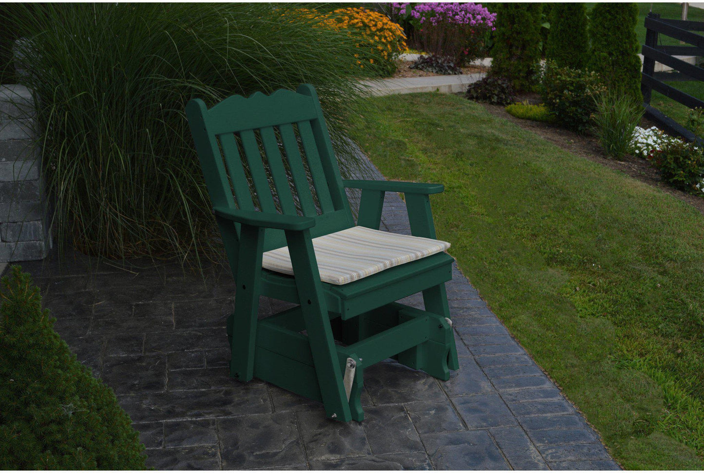 Outdoor Glider - A&L Furniture Company Recycled Plastic Royal English Gliding Chair