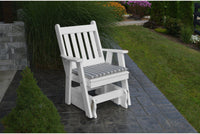 Outdoor Glider - A&L Furniture Company Recycled Plastic Traditional English Gliding Chair