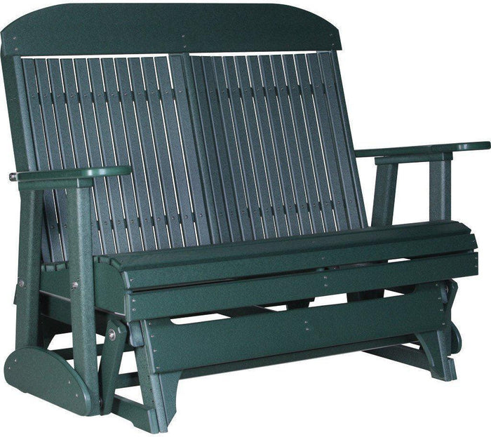 LuxCraft Classic Highback 4ft. Recycled Plastic Patio Glider - Rocking Furniture