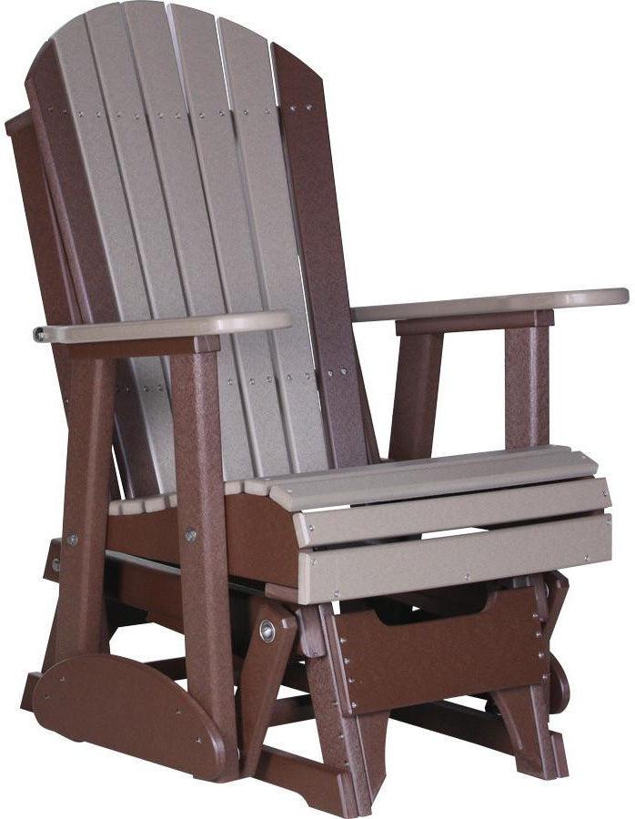 LuxCraft Recycled Plastic 2' Adirondack Glider Chair - Rocking Furniture