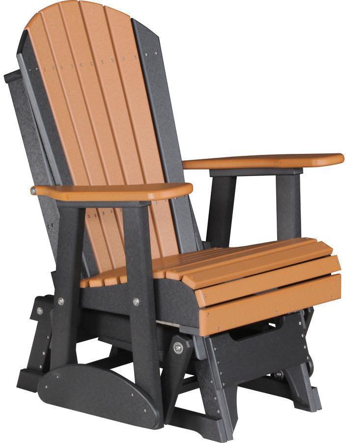 LuxCraft Recycled Plastic 2' Adirondack Glider Chair - Rocking Furniture