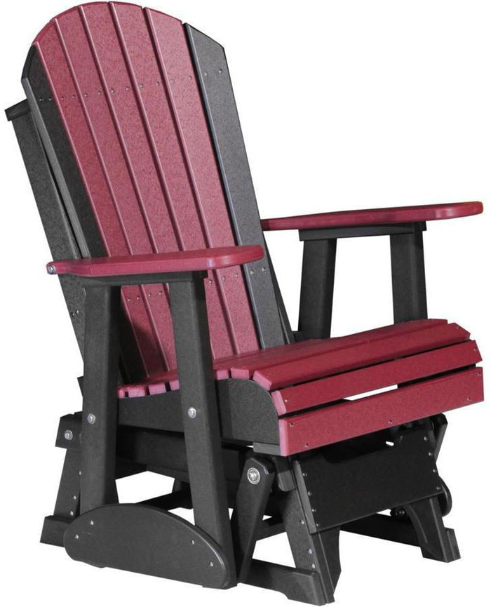 LuxCraft Recycled Plastic 2' Adirondack Glider Chair - Rocking Furniture