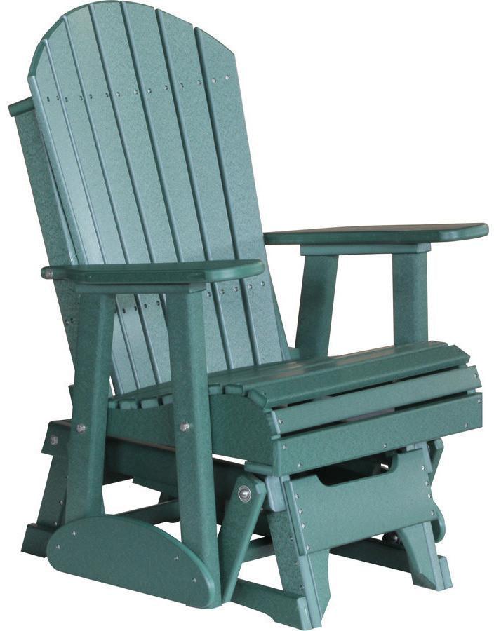 LuxCraft Recycled Plastic 2' Adirondack Glider Chair - Rocking Furniture