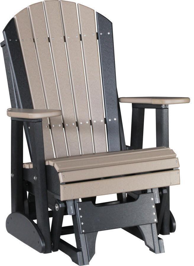 LuxCraft Recycled Plastic 2' Adirondack Glider Chair - Rocking Furniture