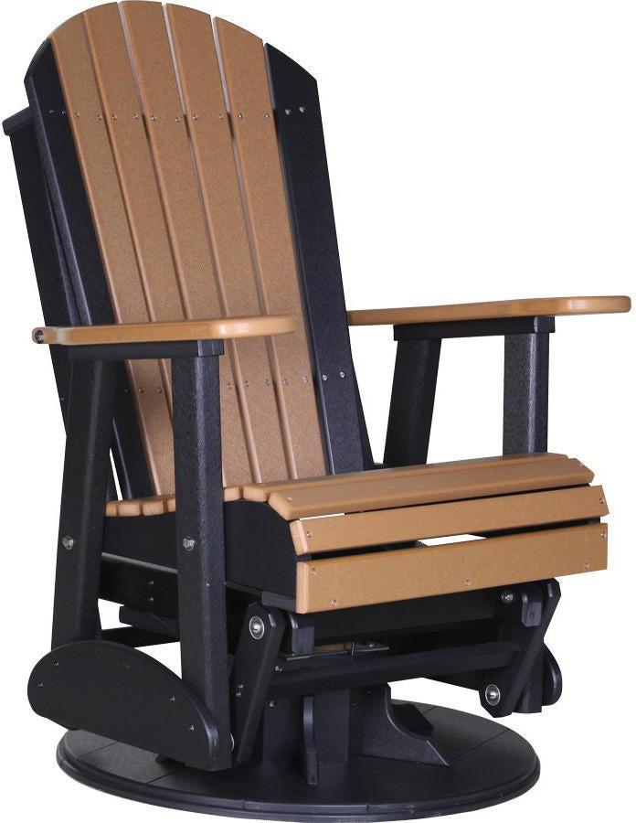 luxcraft plastic poly recliner chair in cedar on black color