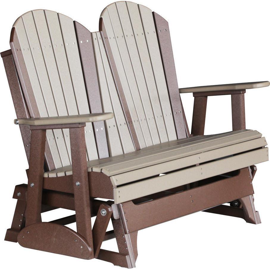 LuxCraft Recycled Plastic 4' Adirondack Glider Chair - Rocking Furniture