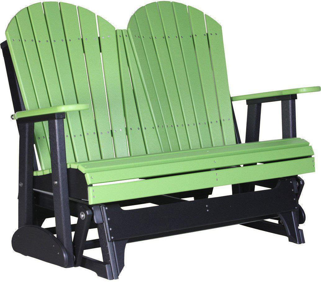 LuxCraft Recycled Plastic 4' Adirondack Glider Chair - Rocking Furniture