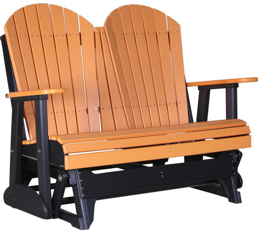 LuxCraft Recycled Plastic 4' Adirondack Glider Chair - Rocking Furniture