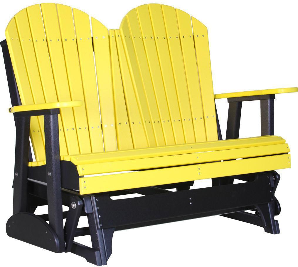 LuxCraft Recycled Plastic 4' Adirondack Glider Chair - Rocking Furniture