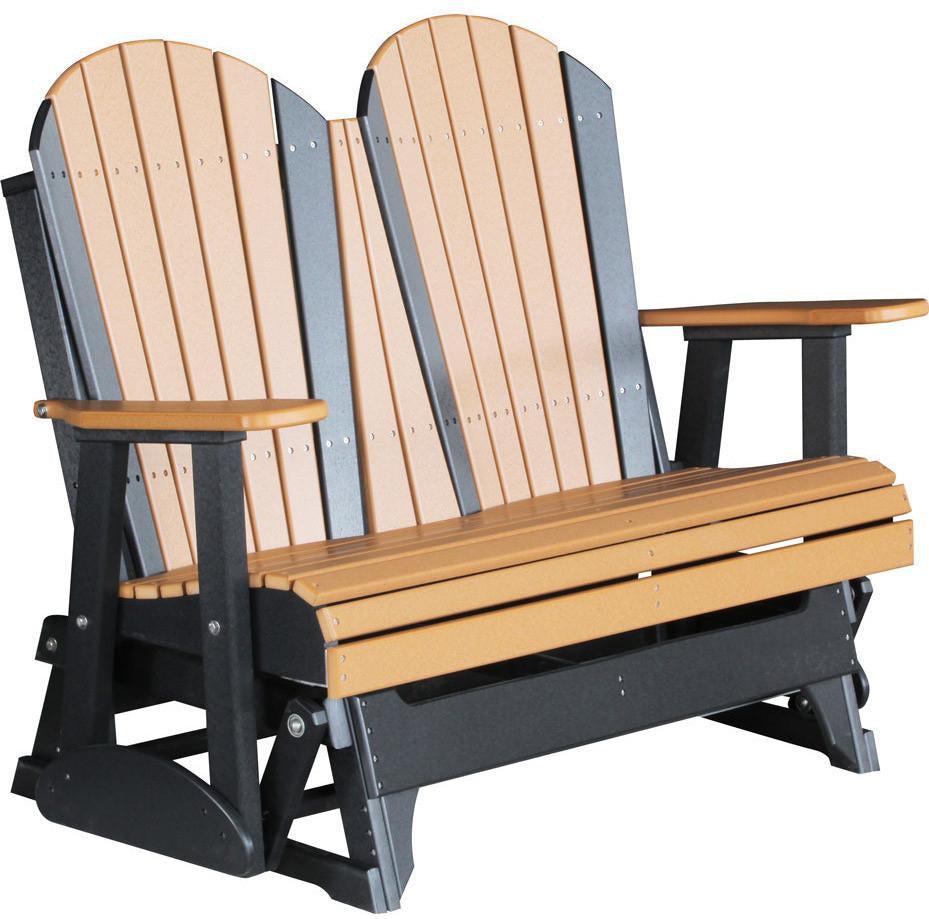 LuxCraft Recycled Plastic 4' Adirondack Glider Chair - Rocking Furniture