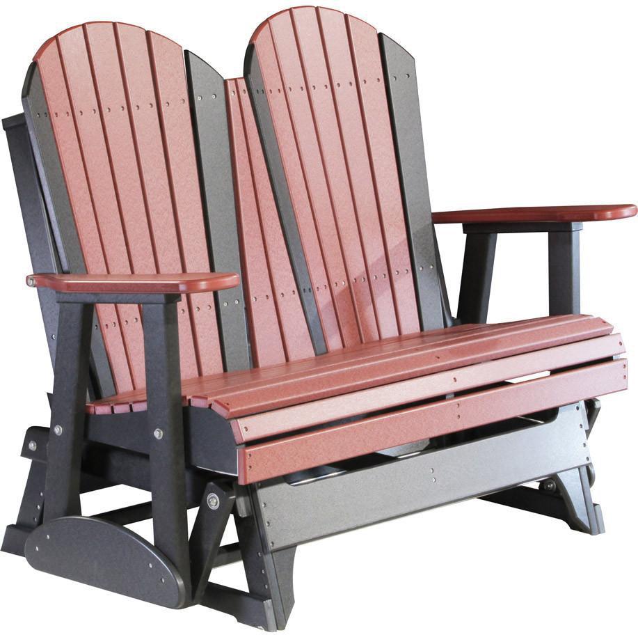 LuxCraft Recycled Plastic 4' Adirondack Glider Chair - Rocking Furniture