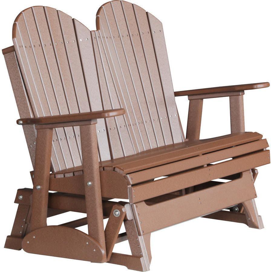 LuxCraft Recycled Plastic 4' Adirondack Glider Chair - Rocking Furniture