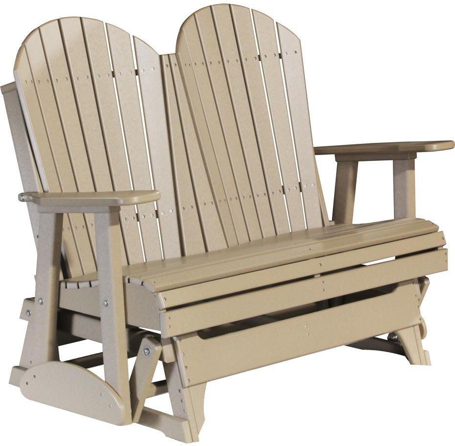 LuxCraft Recycled Plastic 4' Adirondack Glider Chair - Rocking Furniture