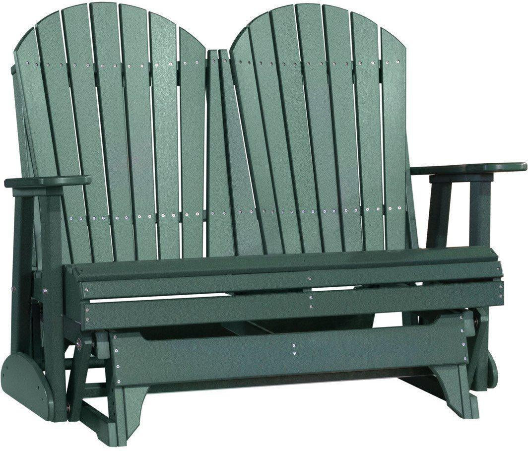 LuxCraft Recycled Plastic 4' Adirondack Glider Chair - Rocking Furniture