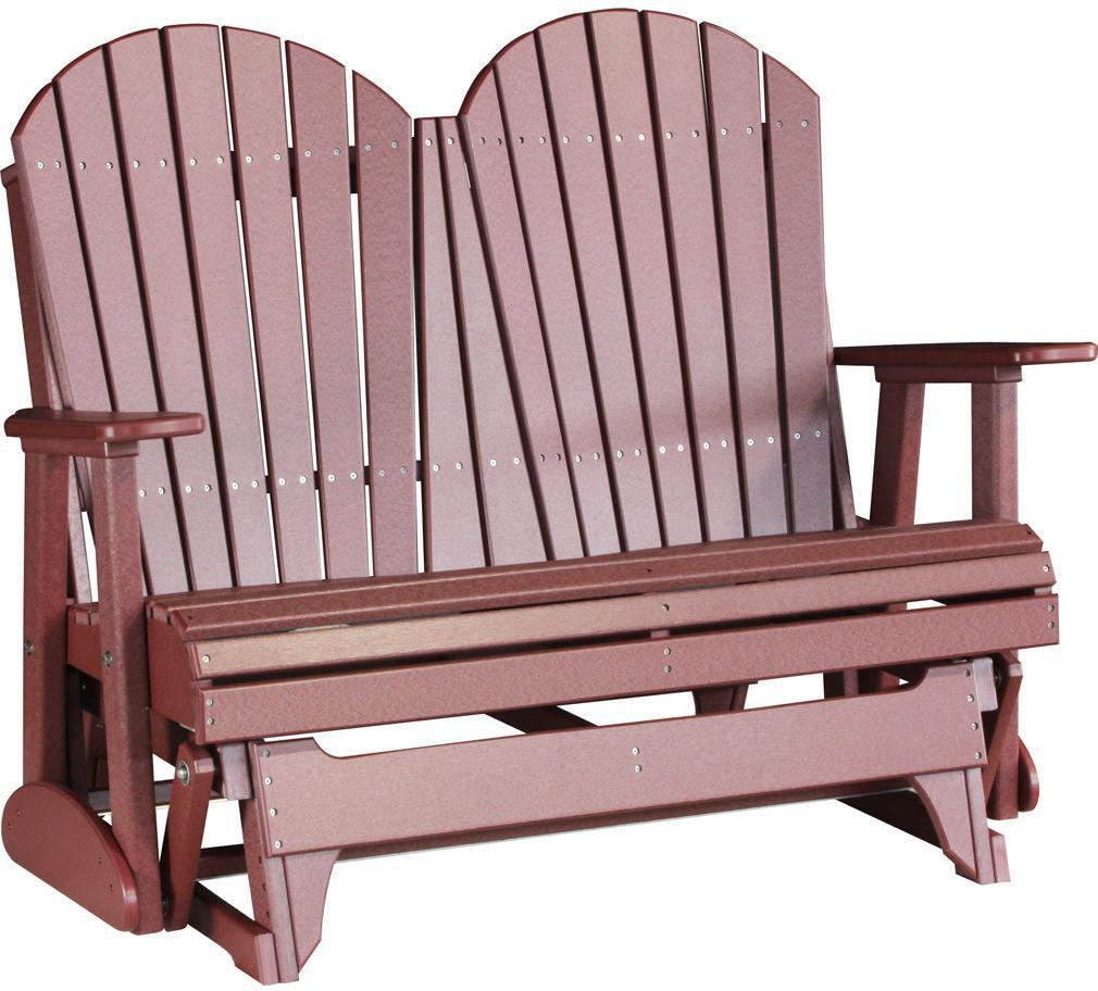 LuxCraft Recycled Plastic 4' Adirondack Glider Chair - Rocking Furniture