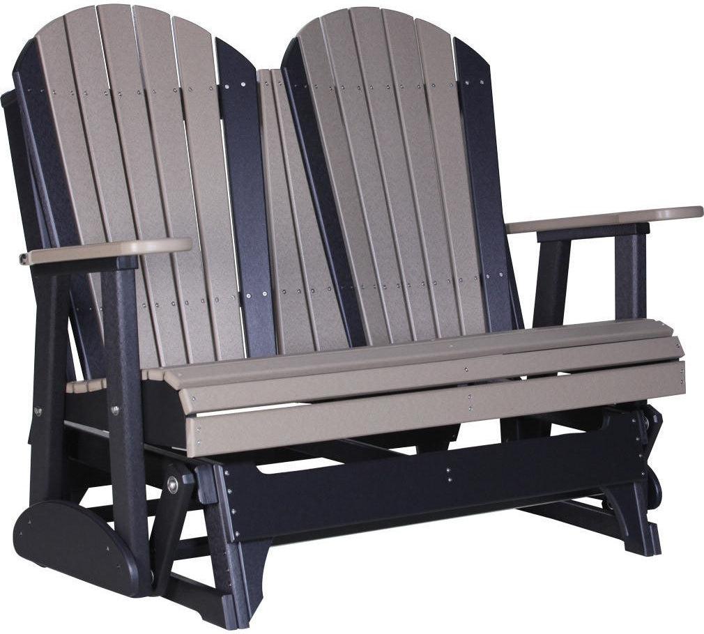 LuxCraft Recycled Plastic 4' Adirondack Glider Chair - Rocking Furniture