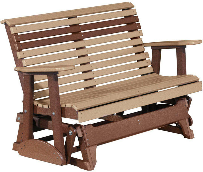 LuxCraft Rollback Recycled Plastic 4ft. Patio Glider - Rocking Furniture