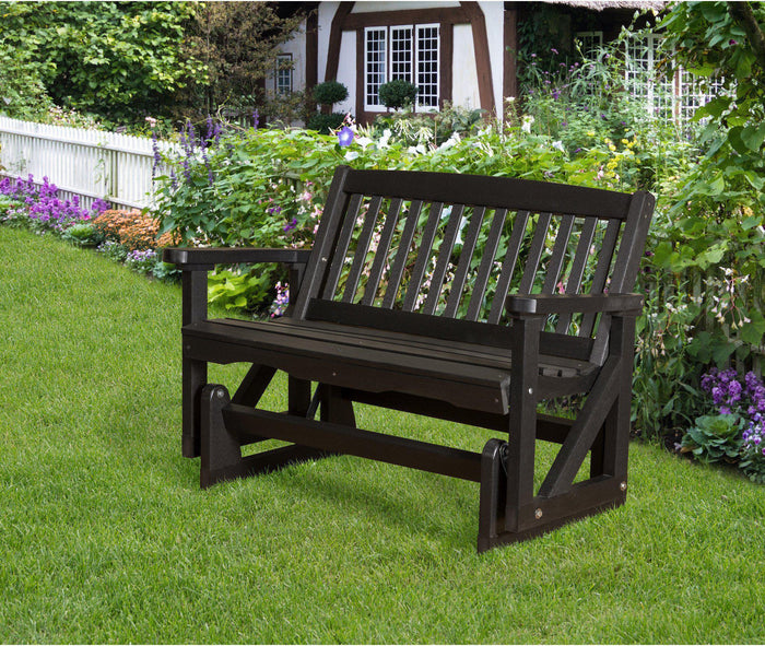 Outdoor Glider - Wildridge Recycled Plastic Classic Mission Patio Glider