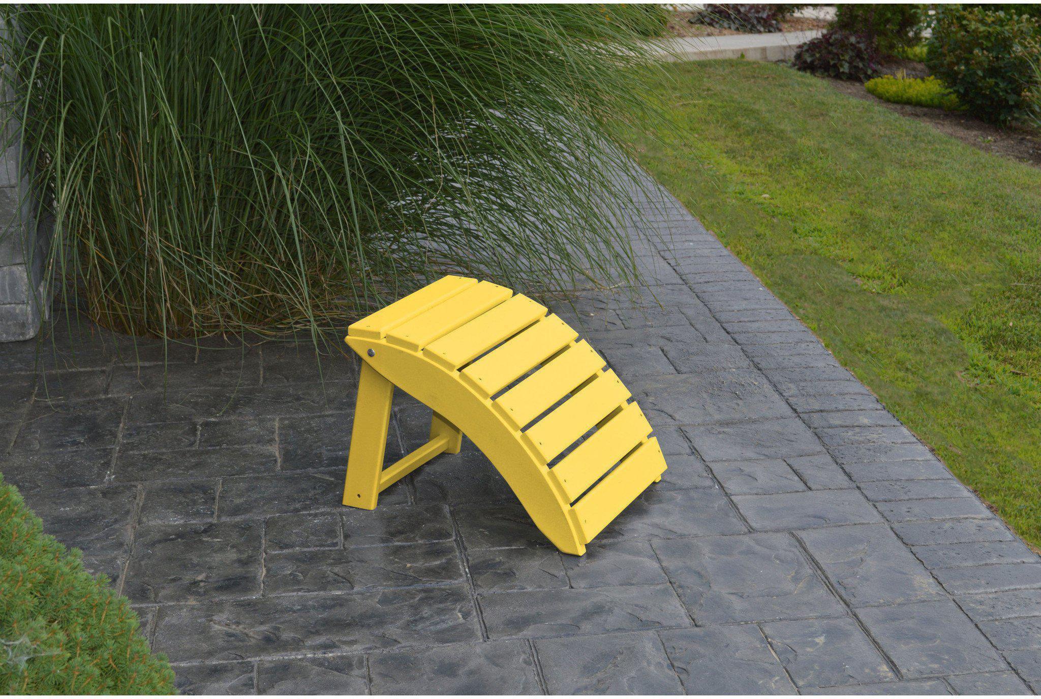 Outdoor Folding Ottoman | Amish Poly Footstool | – Rocking Furniture