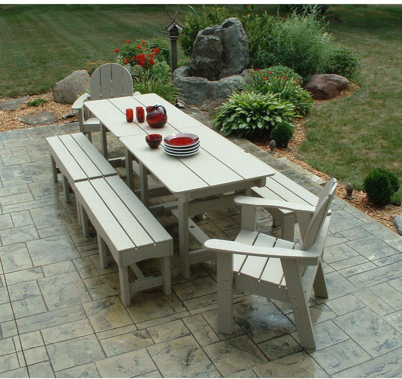 Tailwind Furniture Recycled Plastic Rectangle Dining Table - DTR 470 - Rocking Furniture