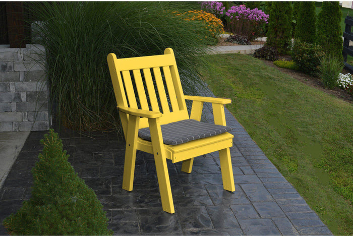 Patio Dining Chair - A&L Furniture Company Recycled Plastic Traditional English Dining Chair