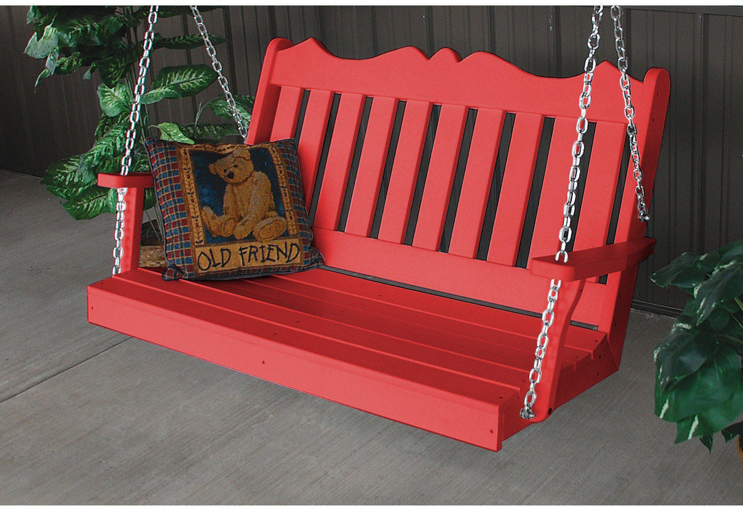 Porch Swing - A&L Furniture Company Royal English Recycled Plastic 4ft Porch Swing