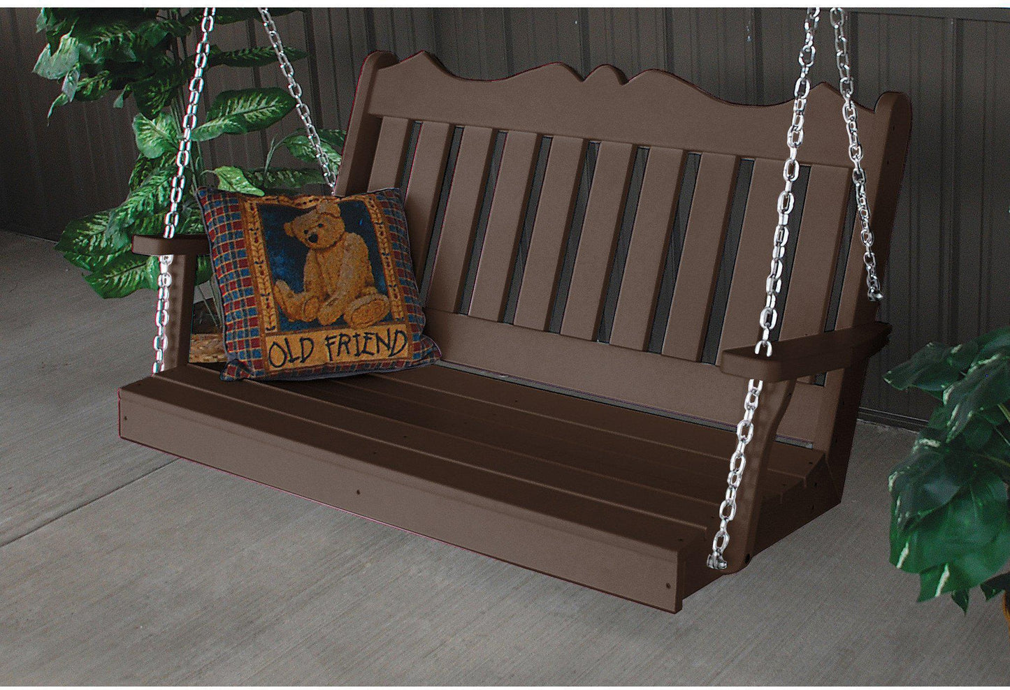 Porch Swing - A&L Furniture Company Royal English Recycled Plastic 4ft Porch Swing