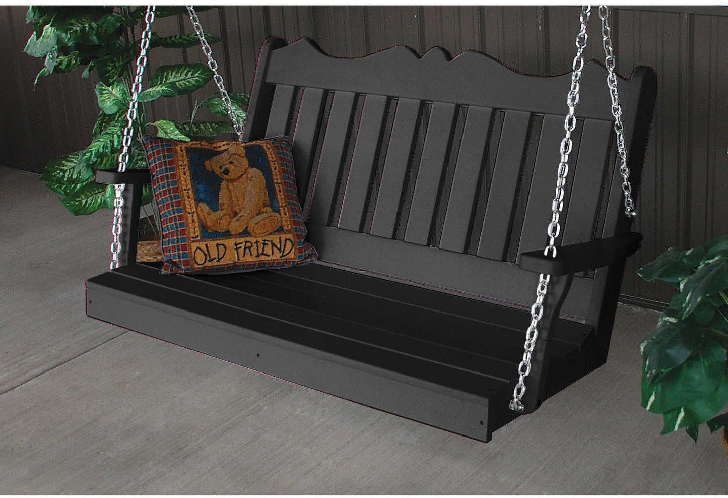 Porch Swing - A&L Furniture Company Royal English Recycled Plastic 4ft Porch Swing